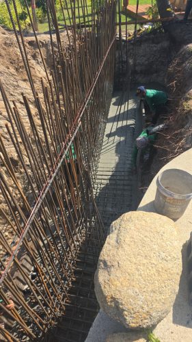 Private Villa Beach Retaining wall