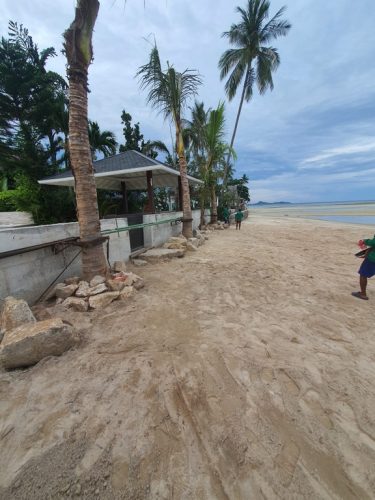 Private Villa Beach Retaining wall