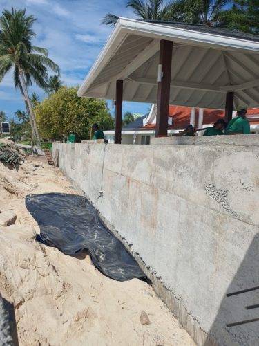 Private Villa Beach Retaining wall